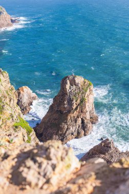 Portekiz, Roca Burnu 'ndaki deniz manzarası çok güzel.