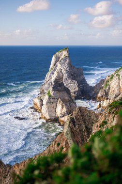 Portekiz, Roca Burnu 'ndaki deniz manzarası çok güzel.