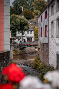 Almanya 'da Monschau şehri manzarası