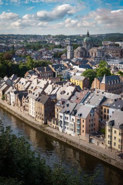 Namur 'daki eski kalenin tepesinden manzara