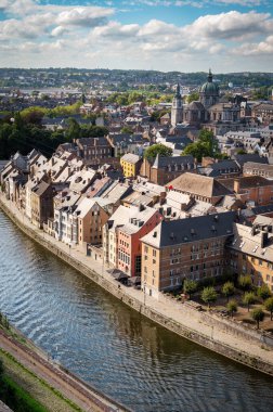 Namur 'daki eski kalenin tepesinden manzara