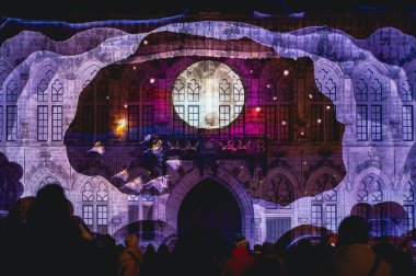 Mons, Belçika 'da Işık Festivali (Mons en Lumieres).