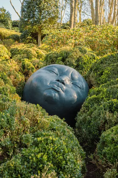 Etretat kayalıklarına tünemiş Neo-fütürist bahçe, Fransa 'nın Normandiya' daki Alabaster Sahili üzerinde çarpıcı manzaralar sunuyor..