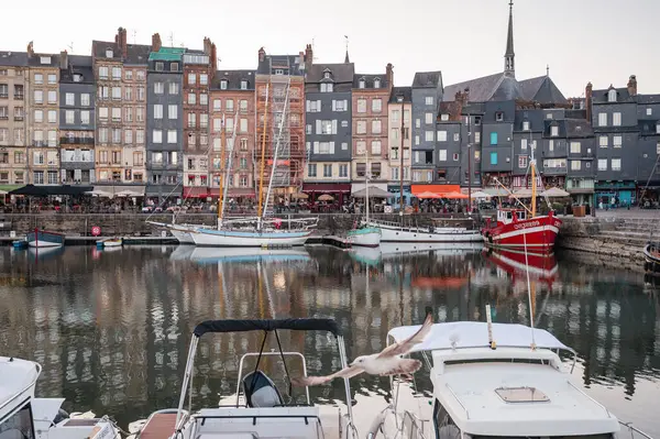Honfleur, Normandiya, Fransa - 7 Nisan 2025: Eski Liman