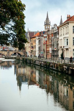 Gent, Belçika - 3 Ekim 2025 Gent 'in Tarihi Merkezi' nde Sonbahar Günü