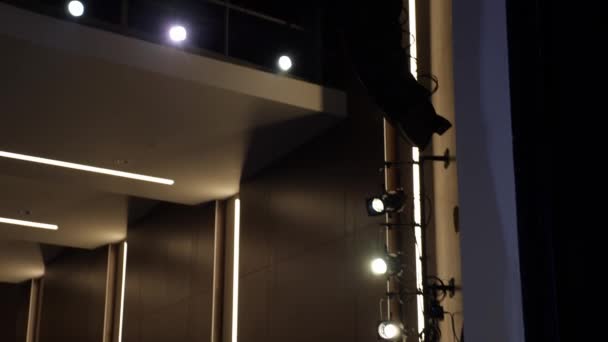 Iluminación Escenario Escenario Teatro — Vídeo de stock