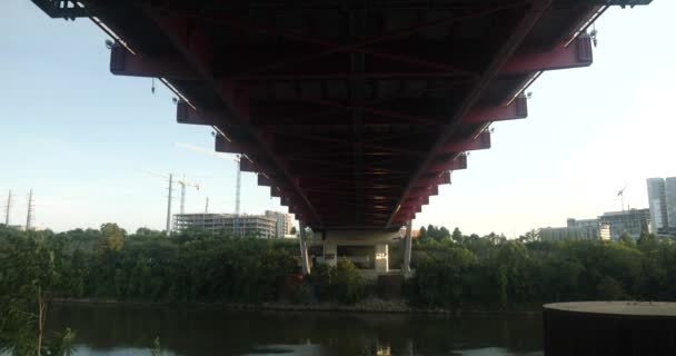 Unter Der Brücke Der Korea Kriegsveteranen Nashville — Stockvideo