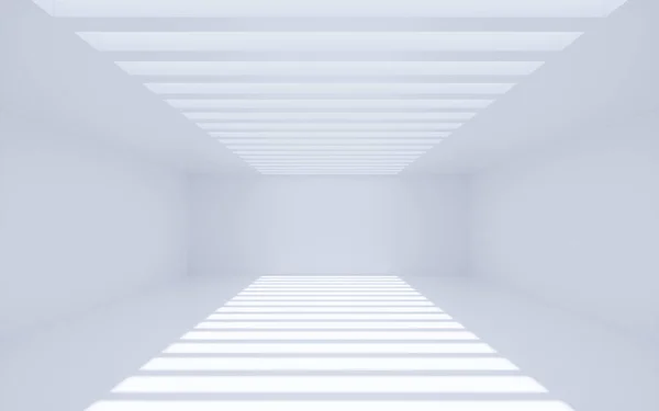 Arquitetura Geométrica Abstrata Branca Cena Geometria Interior Renderização Desenho Digital — Fotografia de Stock