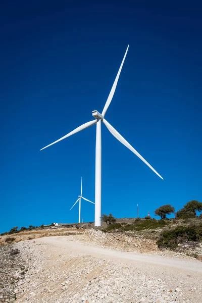 Wind Turbines Wind Farm Situated Mountain Top — Stock Photo, Image