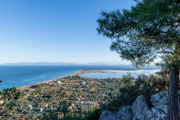 Hill Top View Lefkada Town Capital Lefkada Island Greece — Stock Photo, Image
