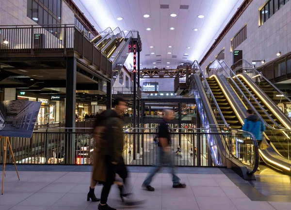 stock image London. UK- 11.02.2022. The renovated and redesigned interior of the decommissioned Battersea Power Station into a cool modern shopping and leisure centre.