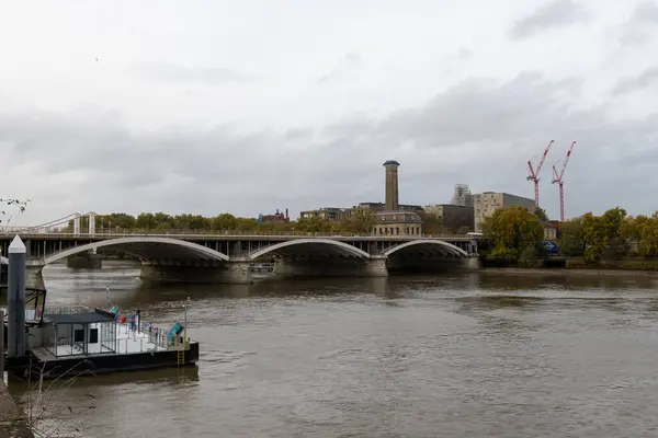 Londyn Wielka Brytania 2022 Ogólny Widok Most Kolejowy Grosvenor Obejmujący — Zdjęcie stockowe