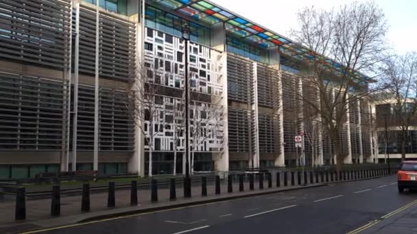 Лондон 2023 Вид Здание Министерства Внутренних Дел Маршам Стрит Вестминстер — стоковое видео
