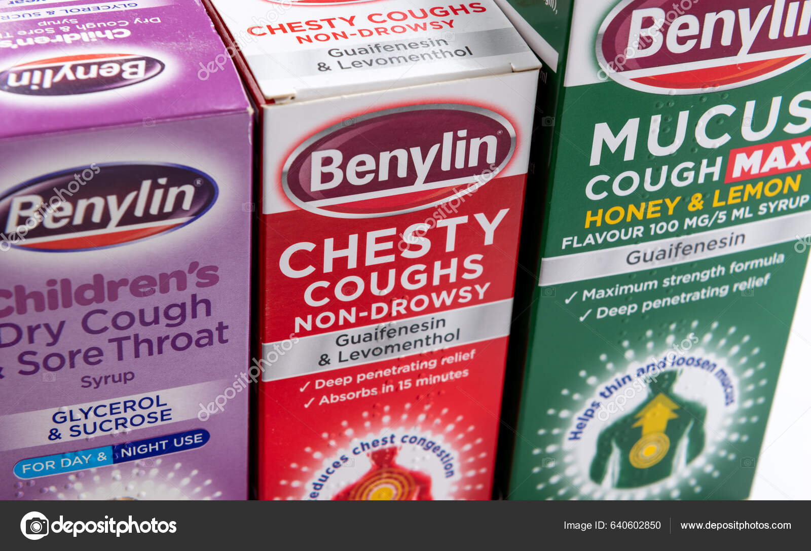 London 2023 Three Types Benylin Cough Medicine Relief Different Kinds