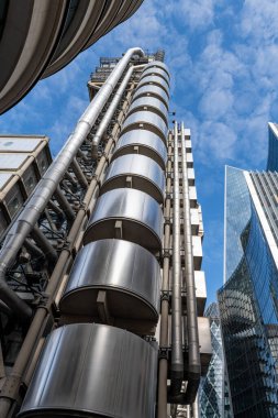 London. UK- 02.19.2023. Street view of the Lloyd's of London building.