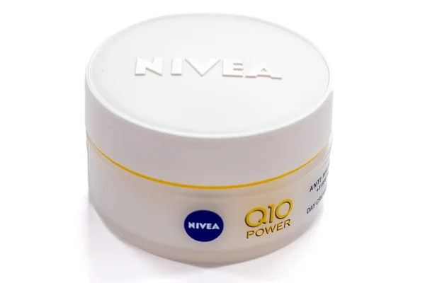 stock image London. UK- 03.01.2023. Nivea skin care cream isolated in white.