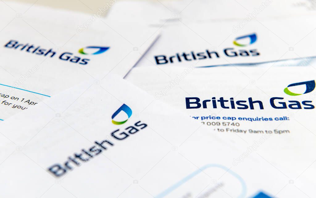 London. UK- 04.07.2023. letters and bills from the United kingdom energy company British Gas.