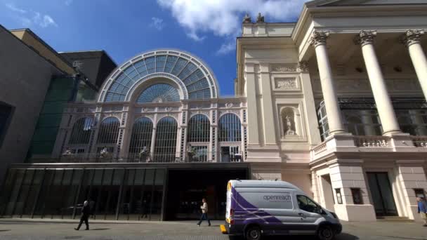 Londyn Wielka Brytania 2023 Widok Ulicy Royal Opera House Covent — Wideo stockowe