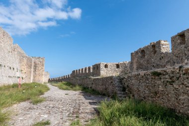 Vonitsa Venedik Kalesi 'nin iç manzarası. Vonitsa. Yunanistan.