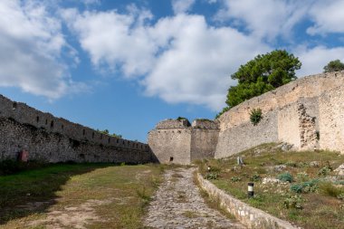 Vonitsa Venedik Kalesi 'nin iç manzarası. Vonitsa. Yunanistan.