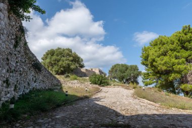 Vonitsa Venedik Kalesi 'nin iç manzarası. Vonitsa. Yunanistan.