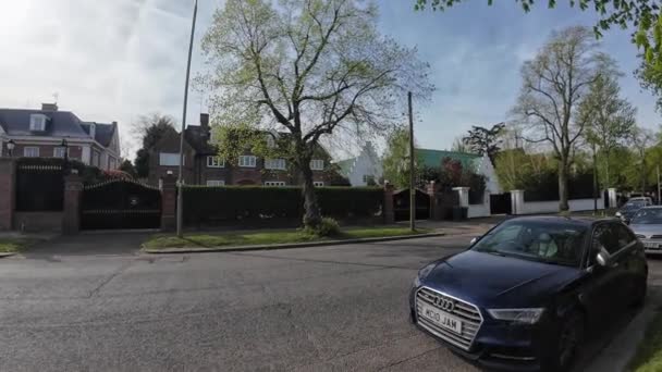 Londra Regno Unito 2024 Vista Panoramica Bishops Avenue Tra Hampstead — Video Stock
