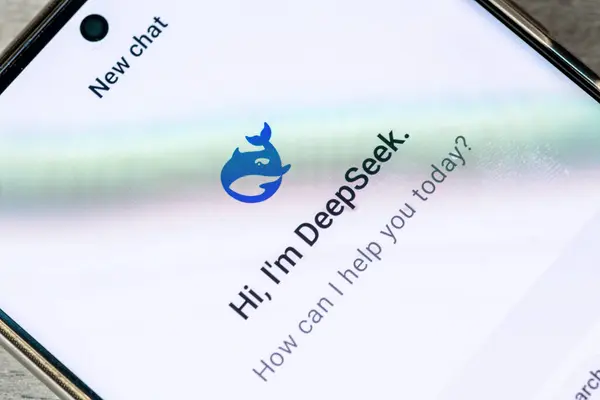 Londra mı? UK- 01.29.2025. Makro, Çin açık kaynak uygulaması AI DeepSeek 'in hoş geldin açılış sayfasını kapat.