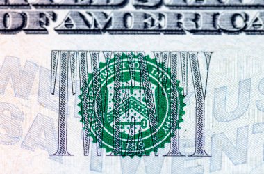 Londra mı? UK- 04.25.2025. Hazine Bakanlığı 'nın yirmi dolarlık banknottaki sembolü..