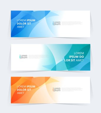 Geometric banner design with Vector presentation template.