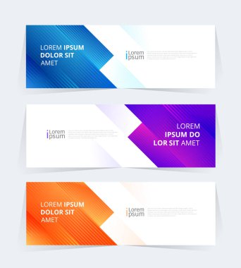 Geometric banner design with Vector presentation template.