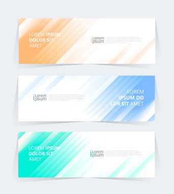 Geometric banner design with Vector presentation template.