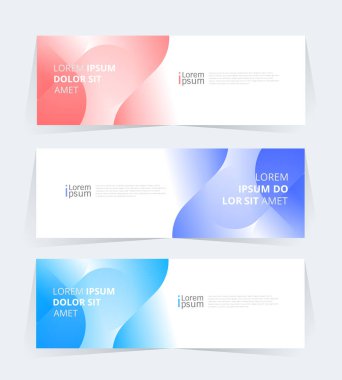 Geometric banner design with Vector presentation template.