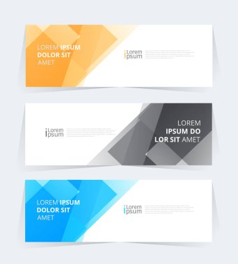 Geometric banner design with Vector presentation template.