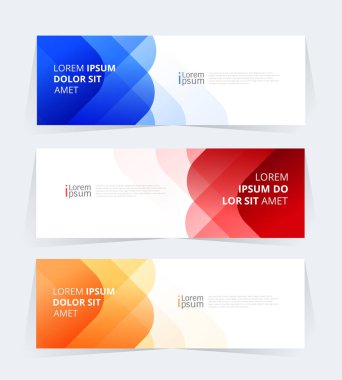 Geometric banner design with Vector presentation template.