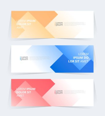 Geometric banner design with Vector presentation template.