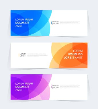 Geometric banner design with Vector presentation template.