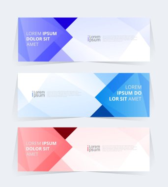 Geometric banner design with Vector presentation template.