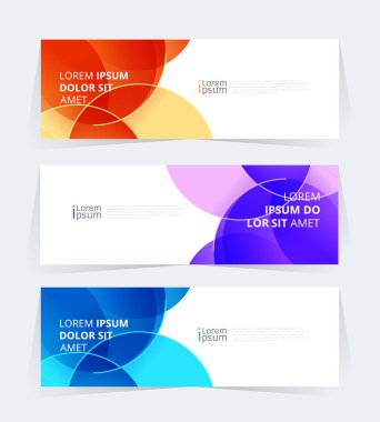 Geometric banner design with Vector presentation template.