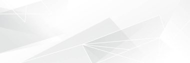 Soyut beyaz Geometrik bayrak tasarım arkaplanı.