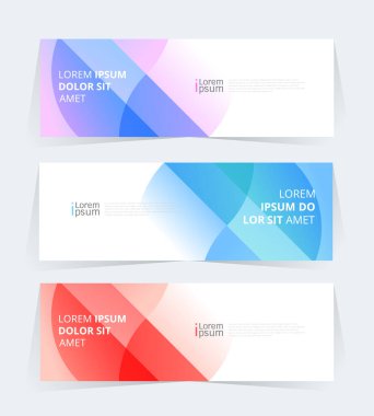 Geometric banner design with Vector presentation template.