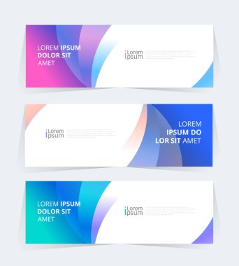 Geometric banner design with Vector presentation template.