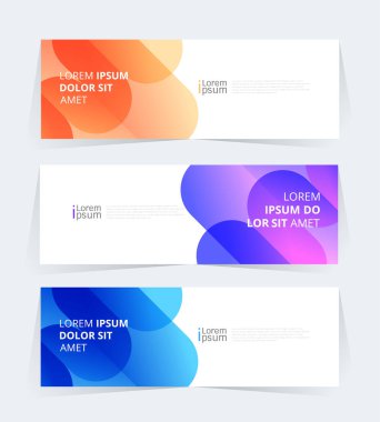 Geometric banner design with Vector presentation template.