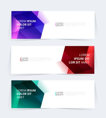 Geometric banner design with Vector presentation template.