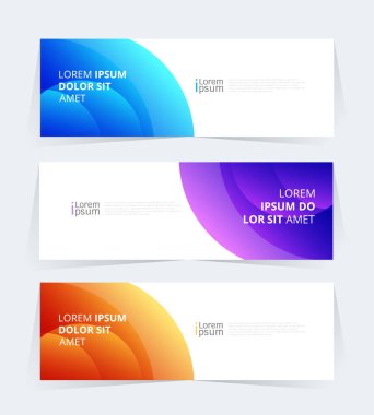 Geometric banner design with Vector presentation template.