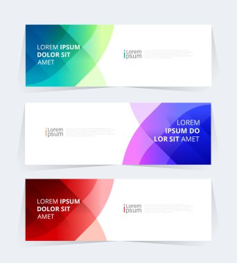 Geometric banner design with Vector presentation template.