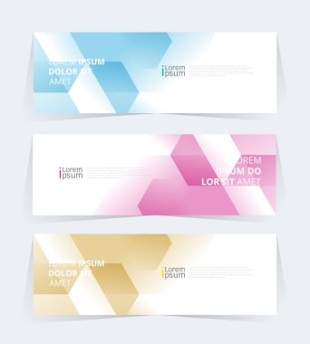 Geometric banner design with Vector presentation template.