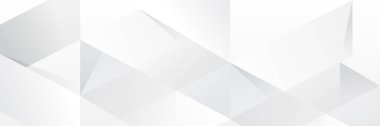 Soyut beyaz Geometrik bayrak tasarım arkaplanı.