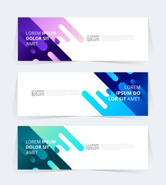 Geometric banner design with Vector presentation template.