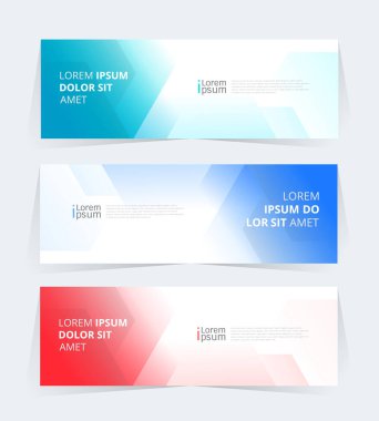 Geometric banner design with Vector presentation template.