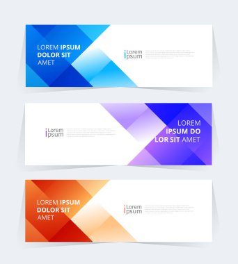 Geometric banner design with Vector presentation template.